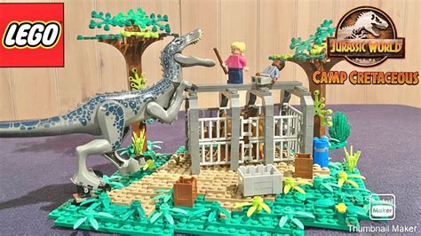 Baryonyx Attack At The Cages Lego Camp Cretaceous