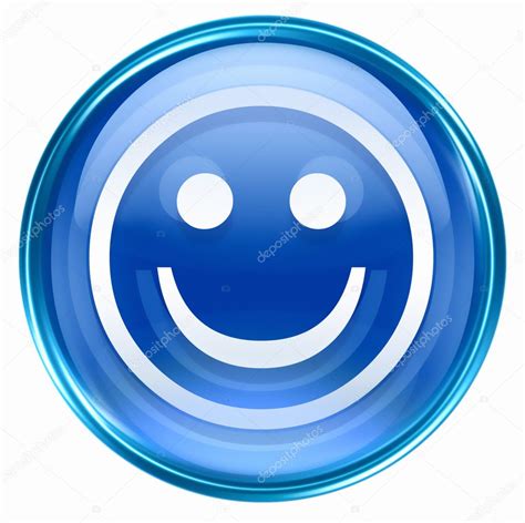 Smiley Face Blue Isolated On White Background Stock Photo By ©zeffss