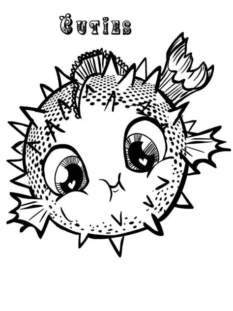 Printable Puffer Fish Coloring Pages
