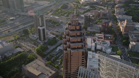 5k Stock Footage Aerial Video Orbiting The Top Of Promenade Ii Midtown