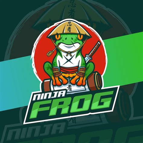 Premium Vector Ninja Frog Mascot Esport Logo Design