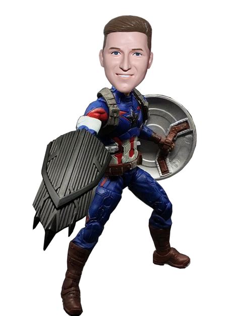 Custom Captain America Bobblehead Superhero Figurine