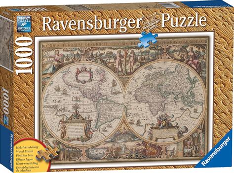 Ravensburger 19004 Puzzle Classique 1000 Pièces Bois Carte Du