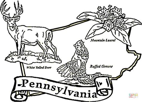 Pennsylvania State Coloring Page Free Printable Coloring Pages