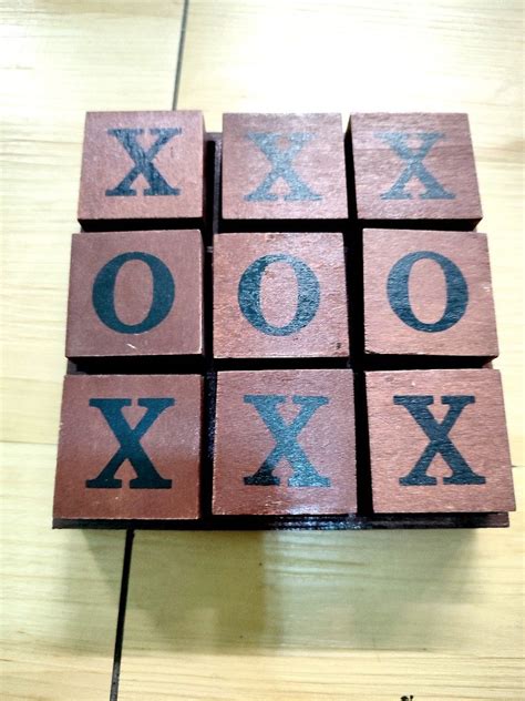 Wooden Block Tic Tac Toe Hobbies And Toys Toys And Games On Carousell