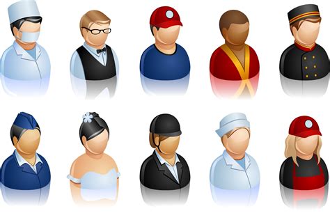 Free 30 Vector People Avatars Set In Psd