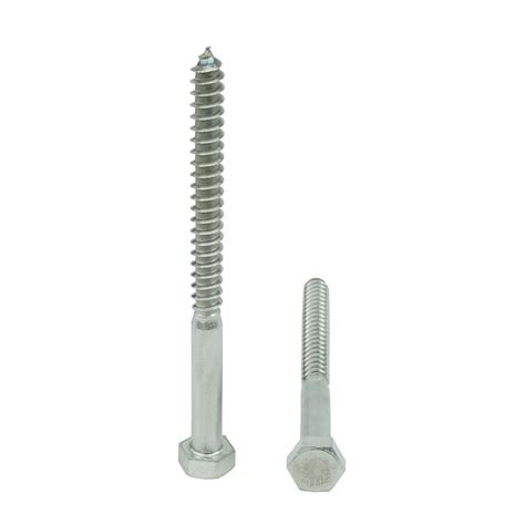 38 X 4 Hex Head Lag Bolt Screws 18 8 304 Stainless Steel Qty 25