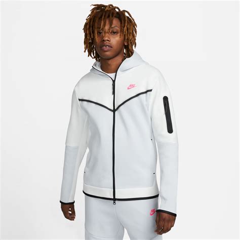 Veste Survêtement Nike Tech Fleece Blanc Rose Sur Footfr