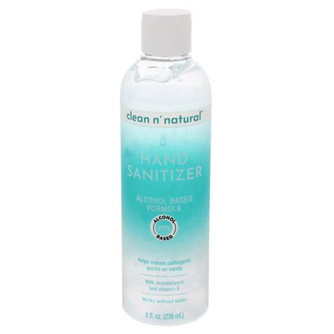 This leaves a more concentrated solution (which still dosnt burn well) and it has salt in it. Clean N Natural Hand Sanitizer - Shop Hand Sanitizer at H-E-B