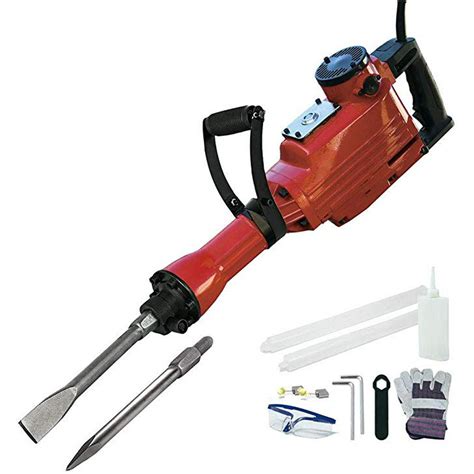 Toolman 140a Electric Demolition Jack Hammer Concrete Breaker With Case Goggles And Gloves