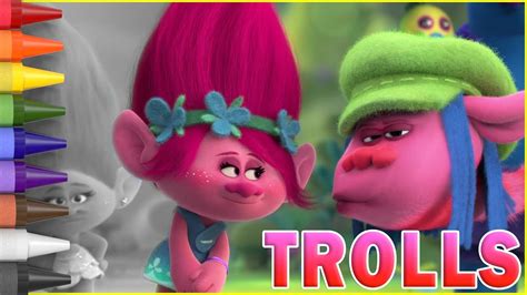 Coloring Trolls Poppy And Cooper Kids Coloring Book Coloring Pages