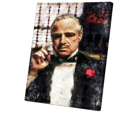 The Godfather Don Vito Corleone Marlon Brando Wrapped Canvas