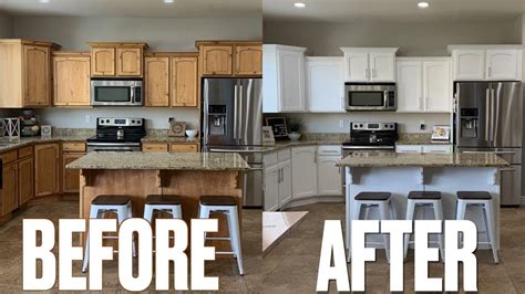 Before you start painting kitchen cabinets, it. STUNNING KITCHEN MAKEOVER BEFORE & AFTER | NEW LOOK ...