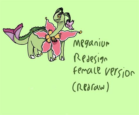 Redraw My Meganium Redesign Female Version By Lalalalakoou On Deviantart