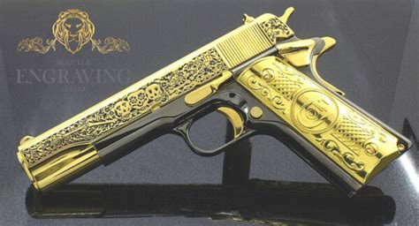 Buy 1911 Colt Government 38 Super Day Of The Dead Design 24k Gold