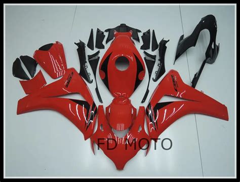 Motorcycle Red Black Injection Abs Plastics Fairing Kits For Honda