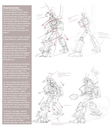 Lillinapochey Everyonei Threw Together A How To Draw Mecha Tutorial