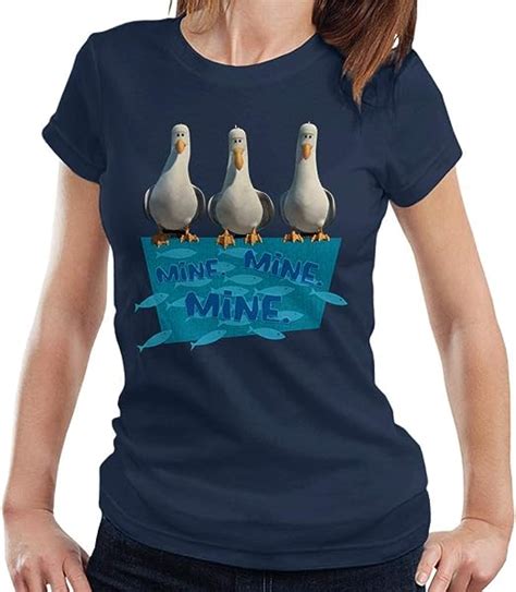 Pixar Finding Nemo Seagulls Mine Mine Mine Women S T Shirt Amazon Co Uk Clothing