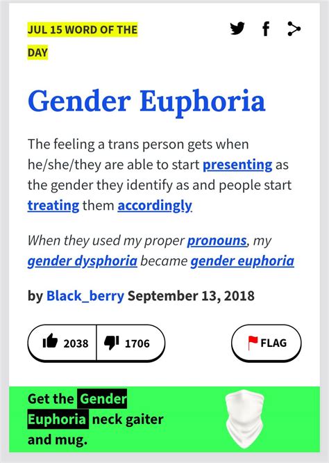The Urban Dictionary Word Of The Day Is Gender Euphoria R