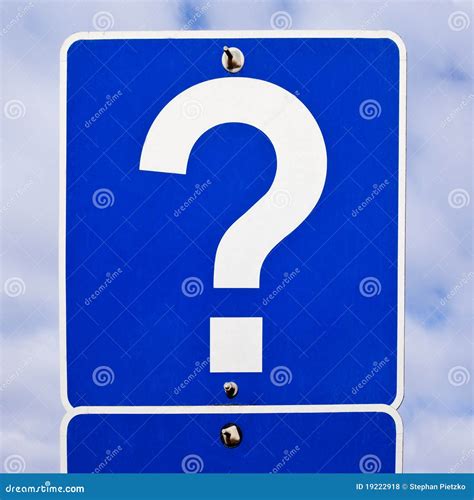 Road Sign Question Mark Stock Photo Image Of Advertise 19222918