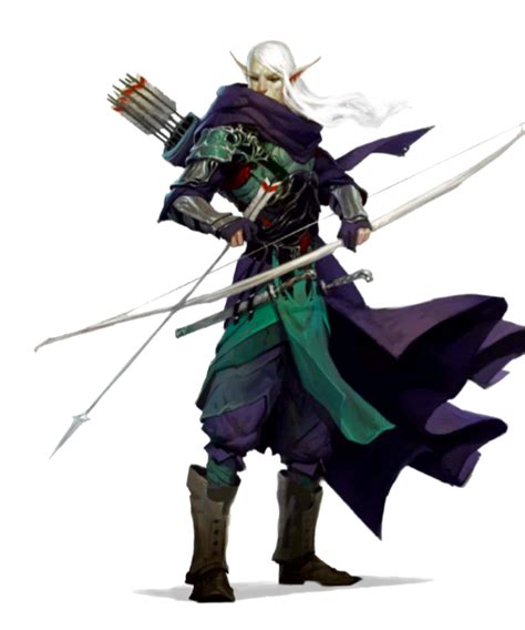 Male Elf Archer Fighter Pathfinder Pfrpg Dnd Dandd 35 5e 5th Ed D20