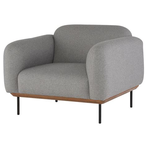 Benson Single Seat Sofa In Light Grey By Nuevo