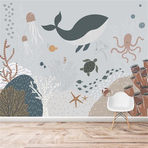 Under The Sea Nursery Wallpaper Mural Etsy Artofit
