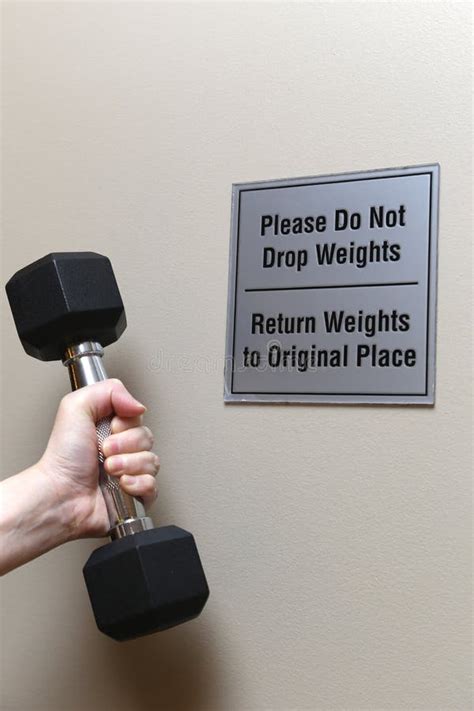 Please Do Not Drop Weights Stock Image Image Of Sign 35965815