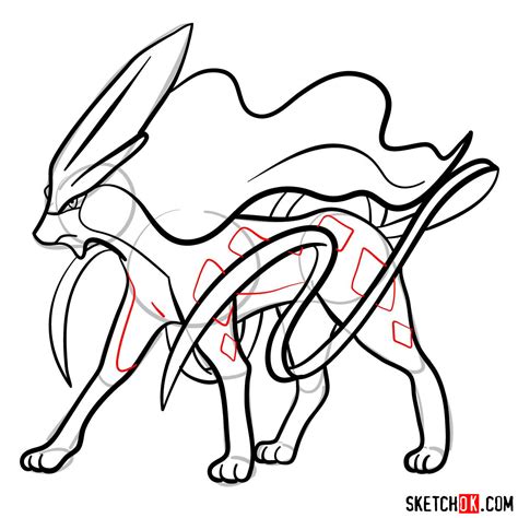 How To Draw Suicune Pokemon Sketchok Easy Drawing Guides