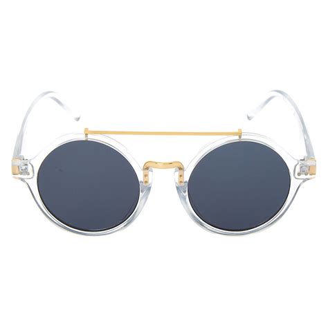 round mod sunglasses clear claire s us