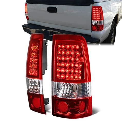 99 03 Chevy Silverado Gmc Sierra 1500 2500 3500 Led Tail Lights Red