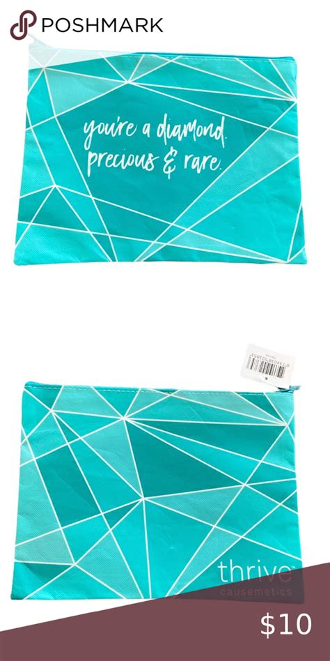 210 Nwt Thrive Causemetics Makeup Bag Youre A Diamond Precious And Rare Thrive Causemetics