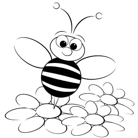 Coloring knowledge is effectively the educational activity. Bee And Flower Coloring Pages - GetColoringPages.com