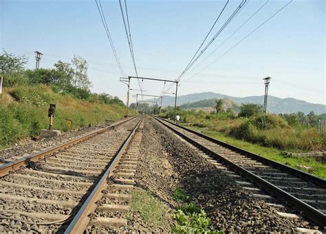 Stock Pictures Photo Of A Railway Line In India