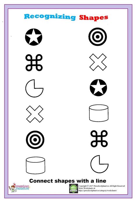 Recognizing The Shapes Worksheet Printable