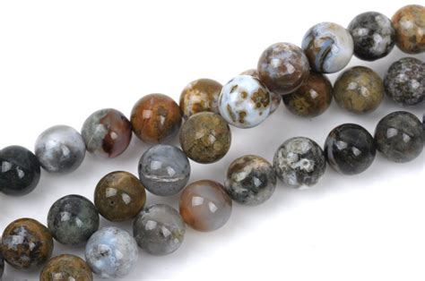 10mm Ocean Jasper Round Beads Natural Gemstone Beads Full Etsy