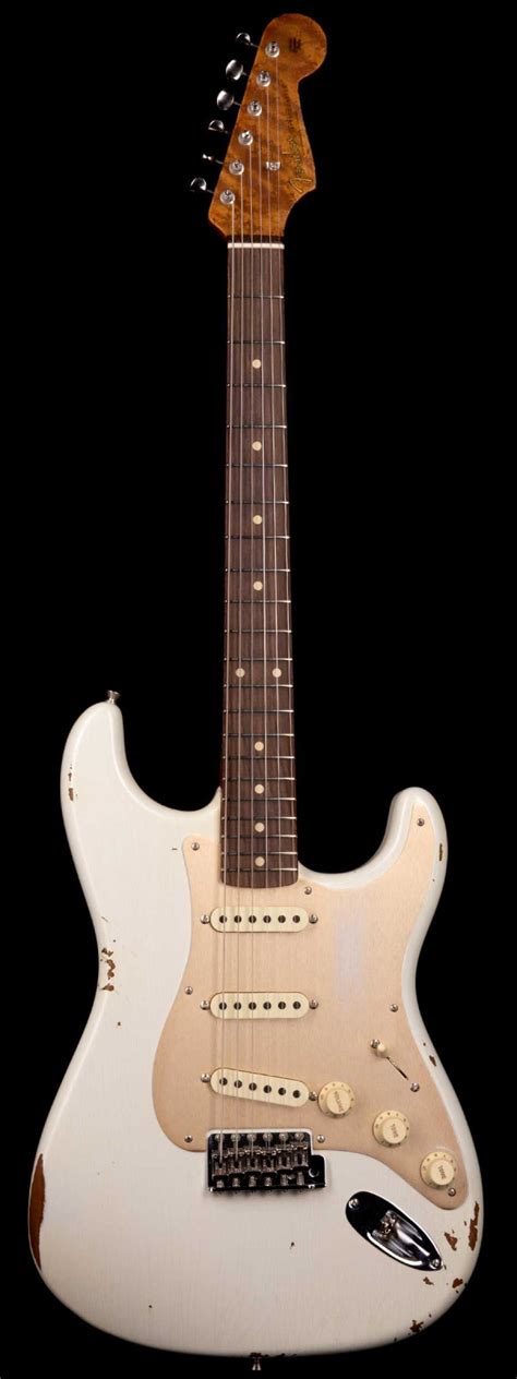 Fender Custom Shop 1960 Stratocaster Relic Roasted Body And Neck Aged Olympic White Wildcat