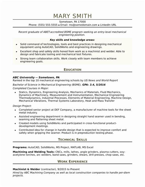 Get hired easier with mechanical engineer resume sample · ideal for candidates with two to five years of relevant work experience · summary showcases the . Technical Skills for Mechanical Engineer Resume ...