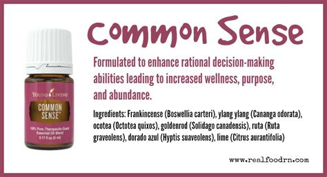 These products are only available to purchase by young living members. Common Sense Essential Oil - Real Food RN