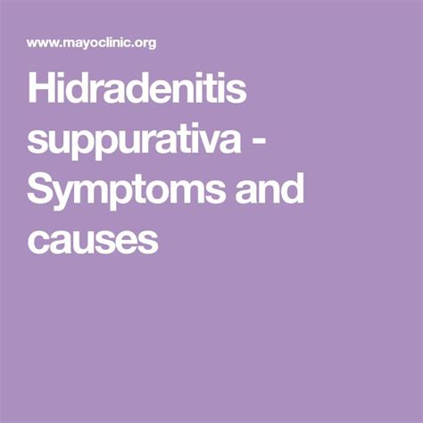 Hidradenitis Suppurativa Symptoms And Causes Polymyalgia Rheumatica