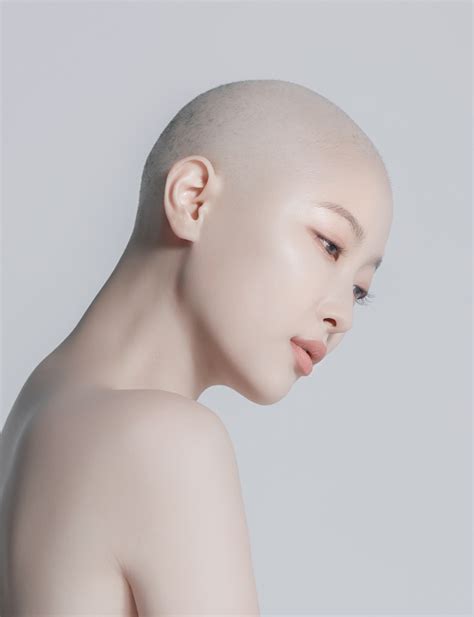Undefinable Bald Women Face Reference Stunning Photography