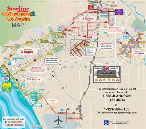 City Sightseeing Los Angeles Map Map Of Interstate