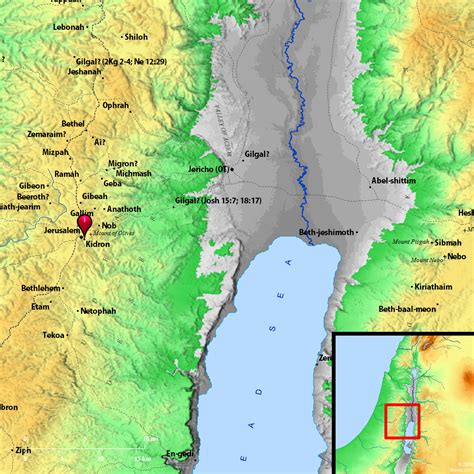 Bible Map Valley Of Jehoshaphat Kidron