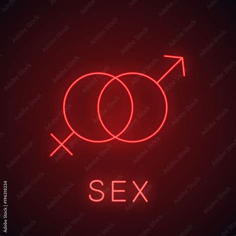 Sex Neon Light Icon Stock Vector Adobe Stock
