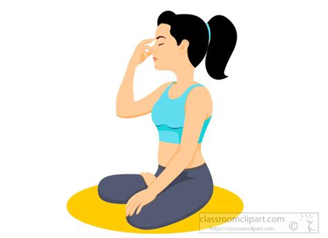 Fitness And Exercise Clipart Yoga Breathing Exercise Health Clipart