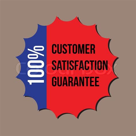 100 Satisfaction Guarantee Vector At Collection Of