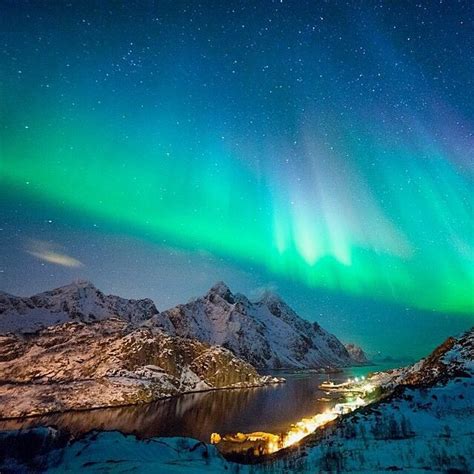 Northern Lights In Lofoten Islands Norway 💚💚 Picture By Chrisburkard