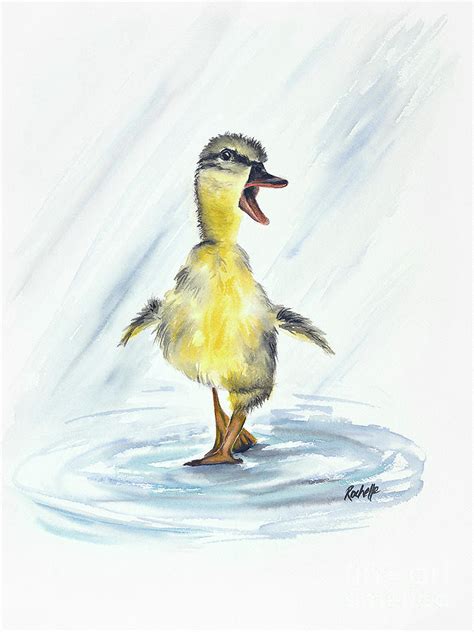 Squawking Duckling Painting By Rochelle Lang Fine Art America