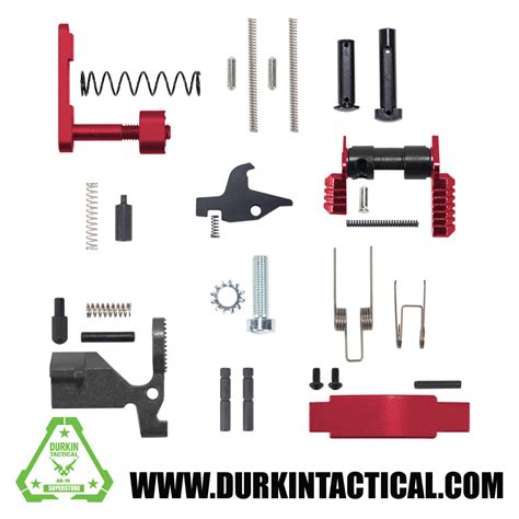 Red Ar 15 Lower Parts Kit Except Trigger Hammer And Grip Durkin