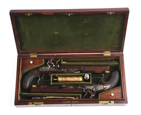 Sold Price A Cased Pair Of Flintlock Dueling Pistols By Ketland